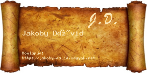 Jakoby Dávid névjegykártya