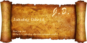 Jakoby Dávid névjegykártya