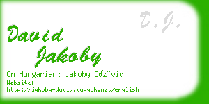 david jakoby business card
